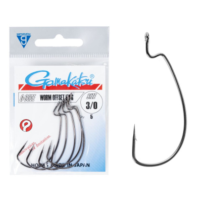 Крючки офсетные Gamakatsu WORM OFFSET EWG #3/0 5шт