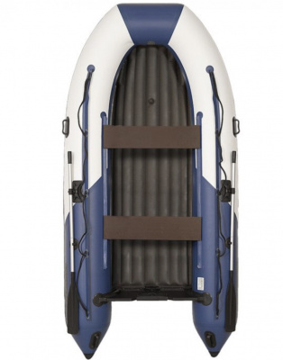 Лодка моторная килевая Лоцман М-330 НД НД Премиум (бело-синий)