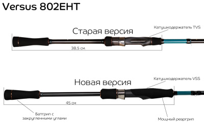 Спиннинг CF Crazy Fish Versus VSR802EHT 2.44m 15-56gr Extra Fast