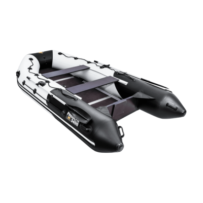 Лодка ПВХ Ривьера Максима 3400 СК "Комби" светло-серый/черный