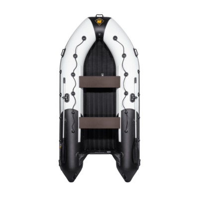 Лодка ПВХ Ривьера 3600 НДНД "Комби" светло-серый/черный